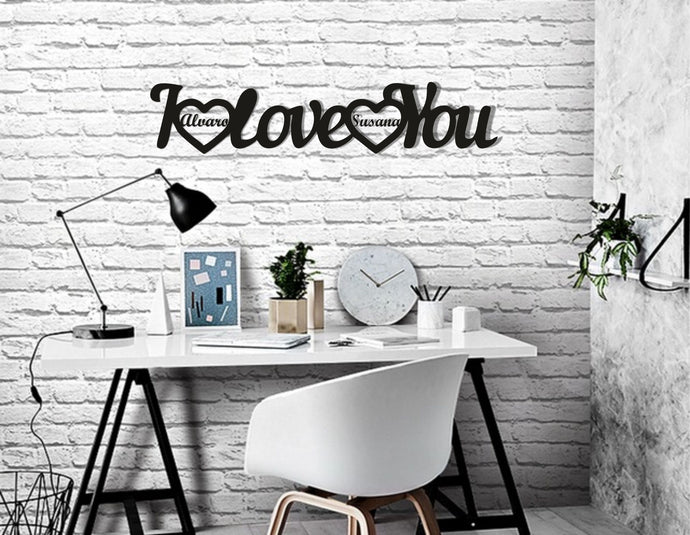 I love You decorativo 3d en madera 4mm. Love You