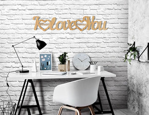 I love You decorativo 3d en madera 4mm. Love You